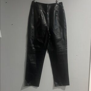 Together Black Faux Leather Straight-Leg Pants 8